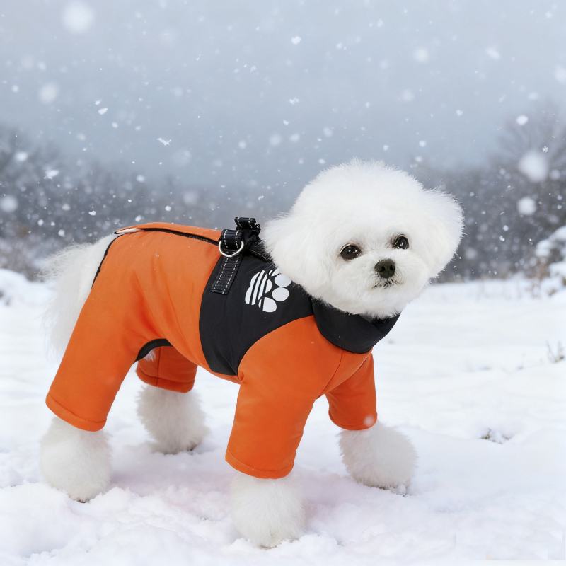 Kokvilnas suņa apģērbs rudens–ziemas sezonai, Casual stils, vēja izturīgs četrkājainam mājdzīvniekam (modeļa 25)