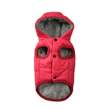 Suņu veste no poliestera, universāla, rudens–ziemas flīsa kapucēta jaka mazajiem suņiem