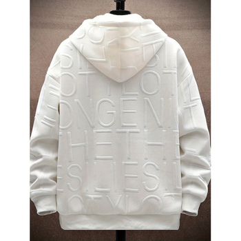 Jakete ar burtiem drukāšanu un pūkaina oderējuma iekšpusē - kardigāna stils, Ramie 51–70%, audums O'Dell, Četri gadalaiki