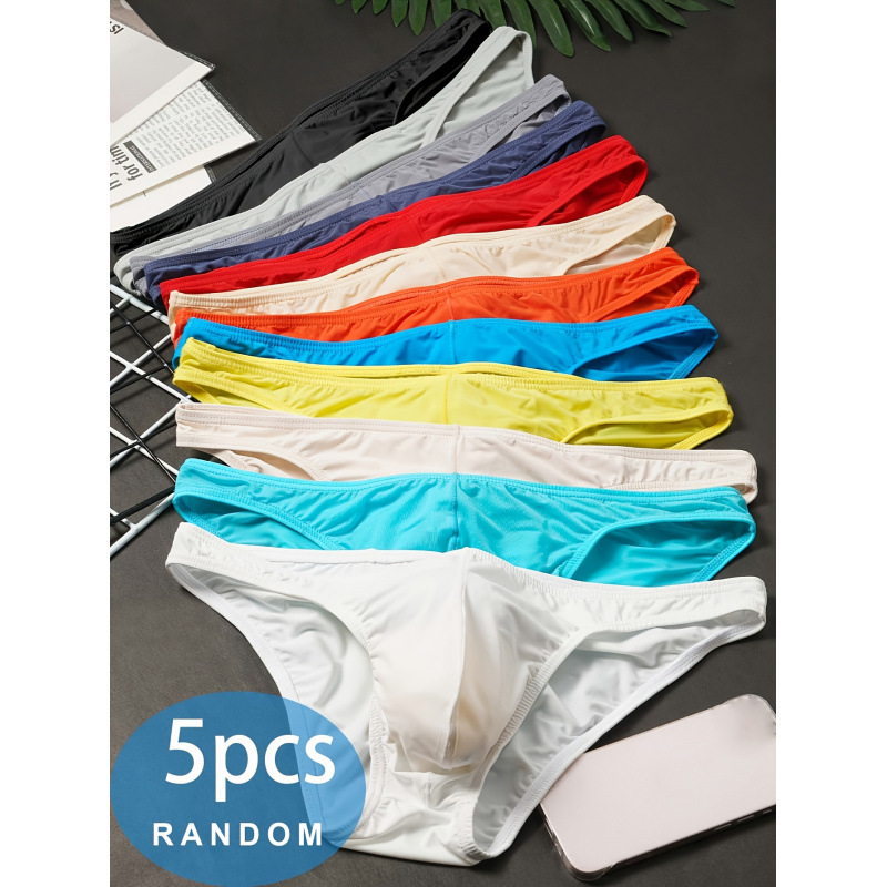 5-dalių rinkinys vyriški slipai – lengvi, kvėpuojantys; audinys 100% akrilas (Mitsubishi Mipan); kirkšnies įdaila 100% medvilnė; žemas juosmuo; pavasaris