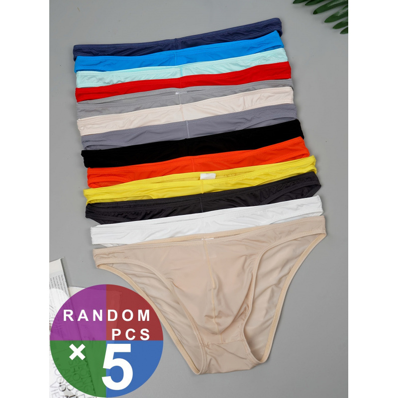 5-dalių rinkinys vyriški slipai – lengvi, kvėpuojantys; audinys 100% akrilas (Mitsubishi Mipan); kirkšnies įdaila 100% medvilnė; žemas juosmuo; pavasaris