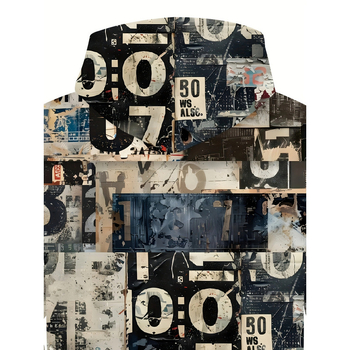 Jachetă bărbați fără glugă, model geometric, croială slim, Vinylon/Lycra, îngroșat, vara 2023