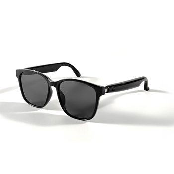 M juniu GS08 gudrās brillēs ar Bluetooth mūziku un zvaniem, polarizētās saulesbrilles ar UV aizsardzību; modelis GS08; akumulatora kapacitāte 55mAh+55mAh; bezvadu diapazons 10m+; skārienvadība; materiāls: plastmasa