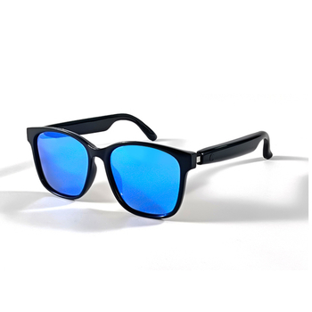 M juniu GS08 gudrās brillēs ar Bluetooth mūziku un zvaniem, polarizētās saulesbrilles ar UV aizsardzību; modelis GS08; akumulatora kapacitāte 55mAh+55mAh; bezvadu diapazons 10m+; skārienvadība; materiāls: plastmasa