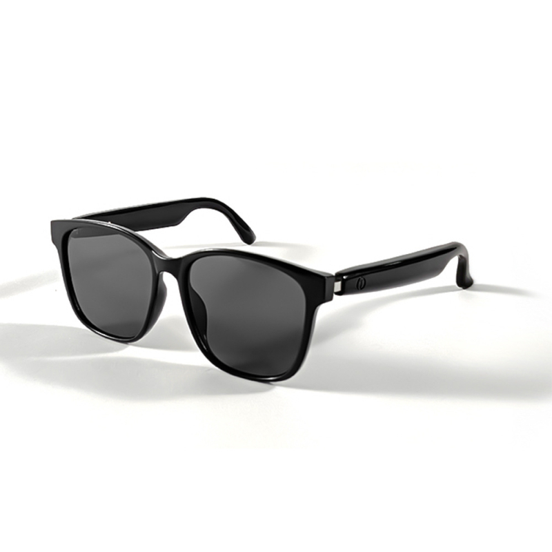 M juniu GS08 gudrās brillēs ar Bluetooth mūziku un zvaniem, polarizētās saulesbrilles ar UV aizsardzību; modelis GS08; akumulatora kapacitāte 55mAh+55mAh; bezvadu diapazons 10m+; skārienvadība; materiāls: plastmasa