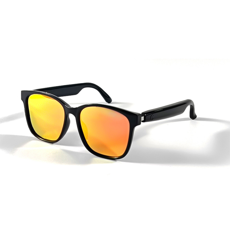 M juniu GS08 gudrās brillēs ar Bluetooth mūziku un zvaniem, polarizētās saulesbrilles ar UV aizsardzību; modelis GS08; akumulatora kapacitāte 55mAh+55mAh; bezvadu diapazons 10m+; skārienvadība; materiāls: plastmasa