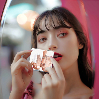 Oglindă de machiaj pliabilă, compactă, cu imprimare de logo, personalizare disponibilă, origine Shenzhen