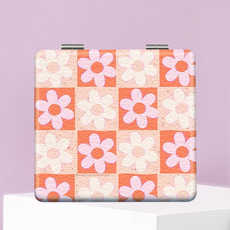 Luneta de machiaj pliabilă, portabilă, imprimare logo; finisaj personalizabil; cadrul: PU/PS/PVC; material lentilă: Altul; materiale: PU piele, oțel inoxidabil, sticlă PC