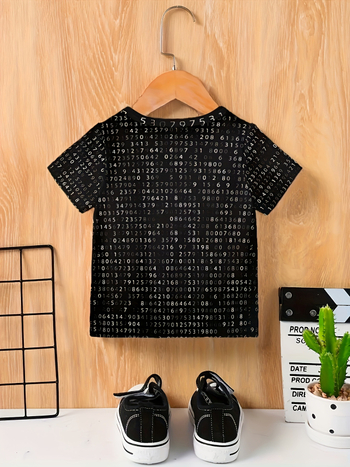 Bērnu vasaras digitālā drukas T-krekls, adīts audums, 100% poliesters, vecums 3–8 gadi, 12–14 šuves uz 3 cm