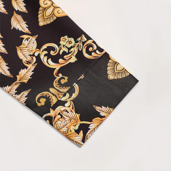 Vīriešu pidžamas komplekts ar ģeometrisku rakstu, garām Piedurknēm, brīviem biksēm, poliester 91-95%