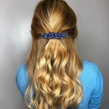 Kristāla ziedu matu spraudnis, rokdarbs sievietēm (FS1359-1)