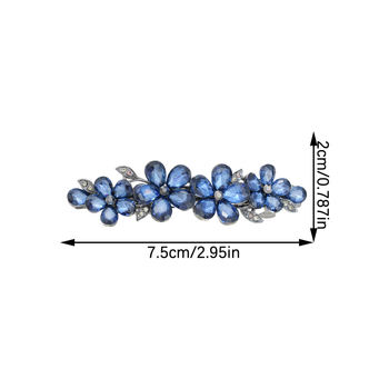 Kristāla ziedu matu spraudnis, rokdarbs sievietēm (FS1359-1)