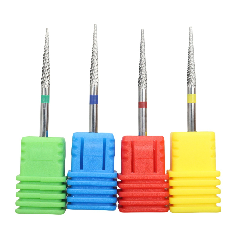 Pin-tip glava za brušenje noktiju od wolframovog čelika, spiralna, sjajni završetak, za uklanjanje mrtve kože, visoka preciznost