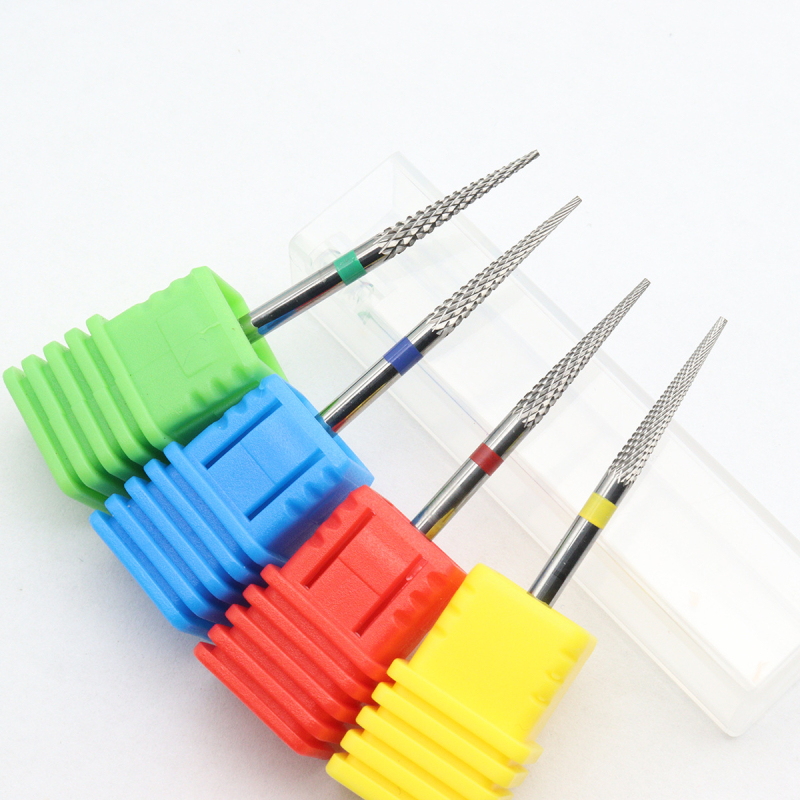 Pin-tip glava za brušenje noktiju od wolframovog čelika, spiralna, sjajni završetak, za uklanjanje mrtve kože, visoka preciznost