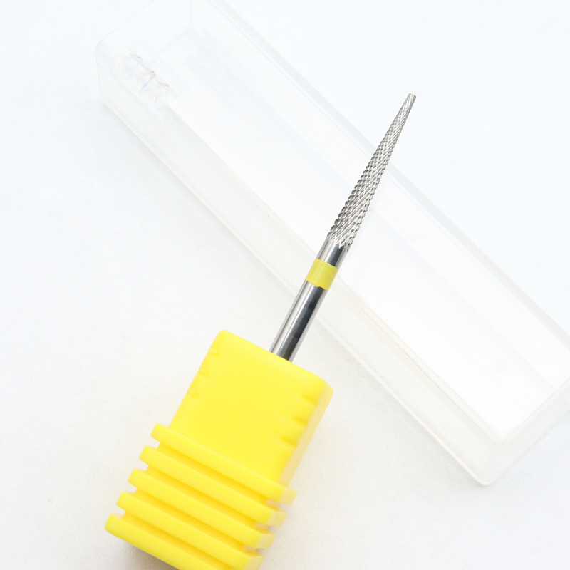 Pin-tip glava za brušenje noktiju od wolframovog čelika, spiralna, sjajni završetak, za uklanjanje mrtve kože, visoka preciznost