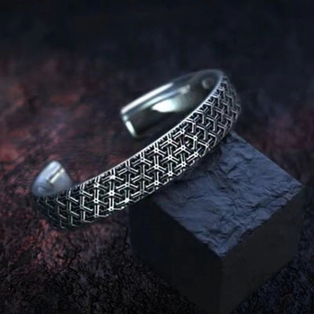 Rokassprādze - Unisex, Geometriska forma, elektroplatinēšana, Mākslinieciska vintāža stils, Rokas aksesuārs, Pavasaris 2025