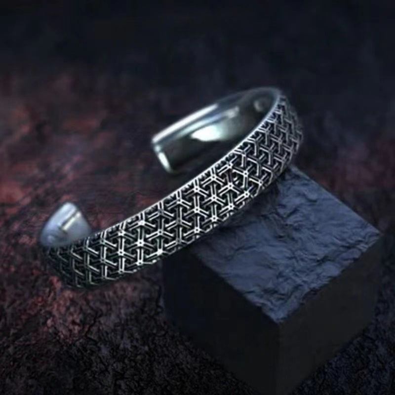 Rokassprādze - Unisex, Geometriska forma, elektroplatinēšana, Mākslinieciska vintāža stils, Rokas aksesuārs, Pavasaris 2025