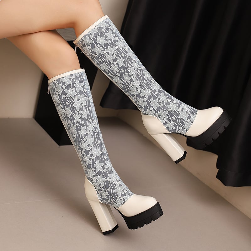 Sieviešu modes zābaki ar siksnām, ūdensizturīga platforma, augsts papēdis virs 8 cm, PU augšdaļa