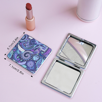 Saliekams grima spogulis ar Eiropas retro rakstu – portatīvs, zīmols NND; rāmis PU/PS/PVC; lēcas materiāls: cits; pilnais materiāls: PU āda, nerūsējošs tērauds, PC stikls; drukāts logo: jā; pielāgošana: jā