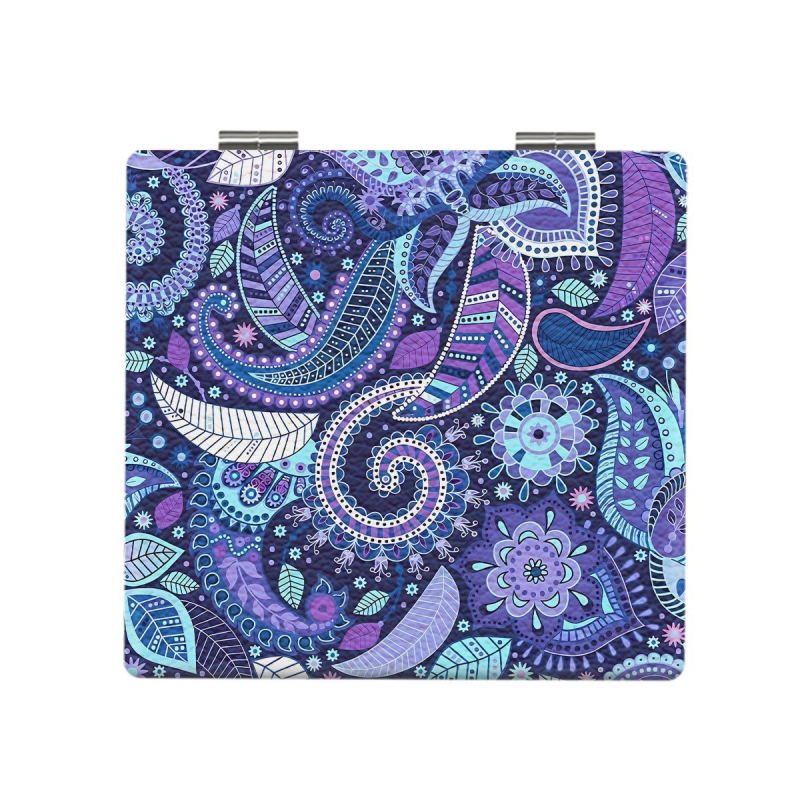 Saliekams grima spogulis ar Eiropas retro rakstu – portatīvs, zīmols NND; rāmis PU/PS/PVC; lēcas materiāls: cits; pilnais materiāls: PU āda, nerūsējošs tērauds, PC stikls; drukāts logo: jā; pielāgošana: jā