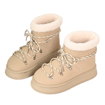 Sniega zābaki – virsējā daļa no kokvilnas auduma, fleece oderēta, augsts augšdaļa, gumijas zole, platforma