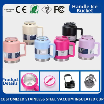 Termoss ar rokturi, vakuuma izolācija, divslāņu konstrukcija, iekšējais 304 nerūsējošais tērauds, ārējais 201 nerūsējošais tērauds