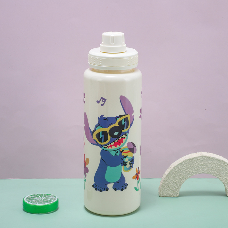 Plastična čaša sa Stitch crtić dizajnom, dvostruka konstrukcija, PC materijal, visoka toplinska otpornost, otisak logotipa