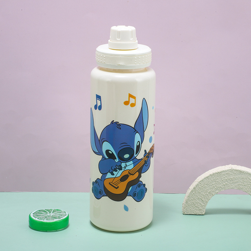 Plastična čaša sa Stitch crtić dizajnom, dvostruka konstrukcija, PC materijal, visoka toplinska otpornost, otisak logotipa