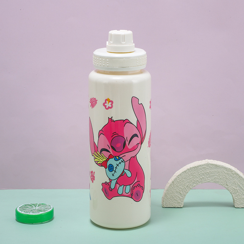 Plastična čaša sa Stitch crtić dizajnom, dvostruka konstrukcija, PC materijal, visoka toplinska otpornost, otisak logotipa