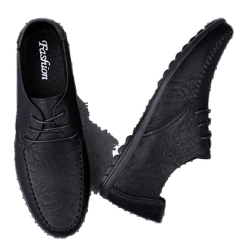 Formālas ādas kurpes - augsta augšdaļa, apaļš purns, elpojošas, ar šņorēm, gumijas zole