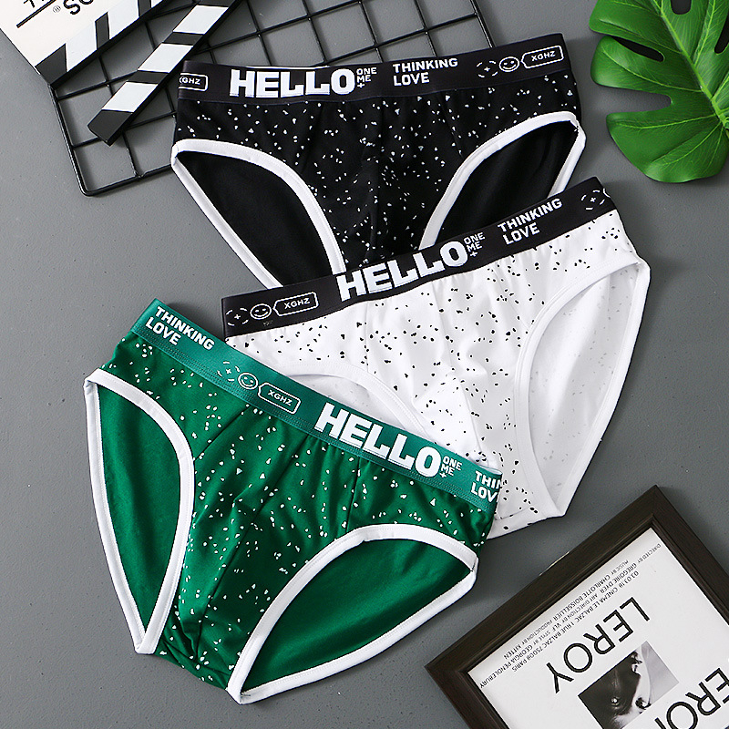 Muške pamučne gaćice, srednje visine struka, pletene, točkasti uzorak, sportski stil