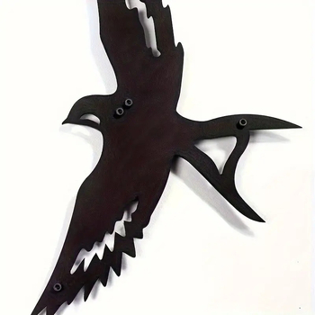 Metalna ptica zidna skulptura, životinjski motiv, moderno minimalistički stil, materijal: željezo, pakiranje: papirnata kutija