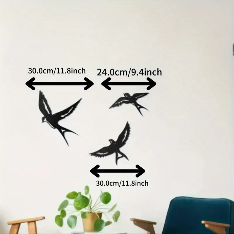 Metalna ptica zidna skulptura, životinjski motiv, moderno minimalistički stil, materijal: željezo, pakiranje: papirnata kutija