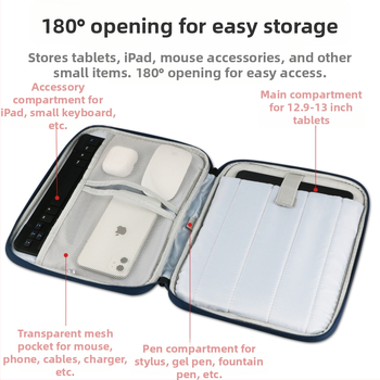 iPad planšetdatora soma - ūdensizturīga, nodilumizturīga, triecienizturīga (Materiāls: poliesters; Oderes: poliesters; Zīmols: Yixiang)