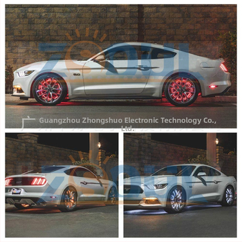 RGB riteņa diska gaisma ZS-WR1, alumīnijs, 12V DC, 36W, attālinātais vadība un lietotnes kontrole, saderīgs ar mazajiem automobiļiem, miniveniem, SUV