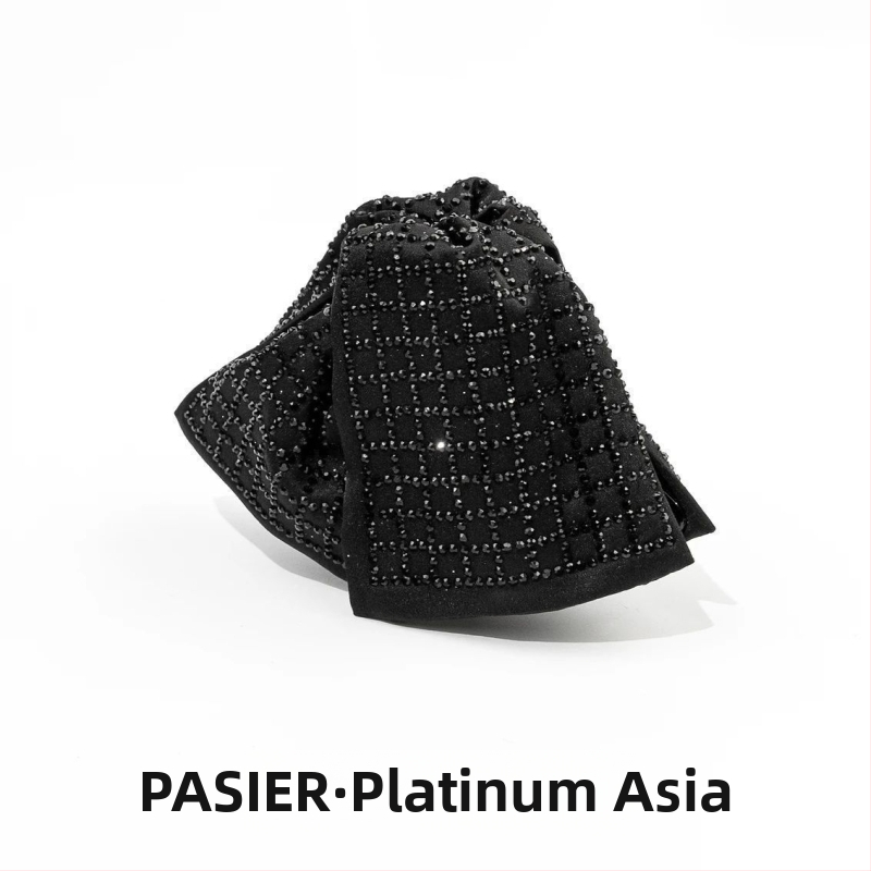 Gripper matu sprādzes ar mākslīgajiem kristāliem — tauriņš stils, oriģināls dizains, Seiko apdare, sievietēm