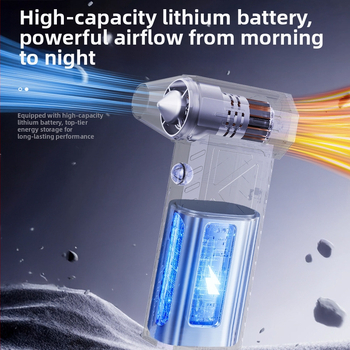 Pārvietojams saliekams kempinga ventilators ar brushless motoru, 3 ātrumi, iekšējā akumulatora jauda 2000-4000 mAh, bezvadu uzlāde