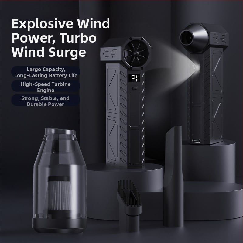 Pārvietojams saliekams kempinga ventilators ar brushless motoru, 3 ātrumi, iekšējā akumulatora jauda 2000-4000 mAh, bezvadu uzlāde