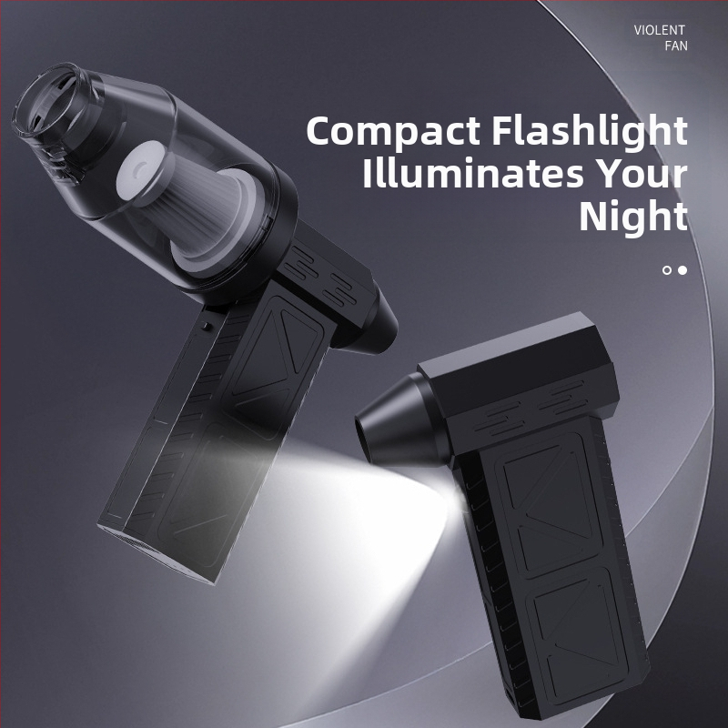 Prenosný zložený táborový ventilátor s bezkartáčovým motorom, 3 rýchlosti, zabudovaná batéria 2000-4000 mAh, bezdrôtové nabíjanie