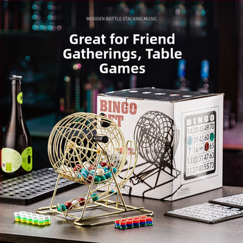 Bingo skaičių maišymo aparatas su besisukančiu ratu – rankinis traukimas, vakarėlio atmosferos stiprinimas, interaktyvus žaislas, plieno ir plastiko konstrukcija