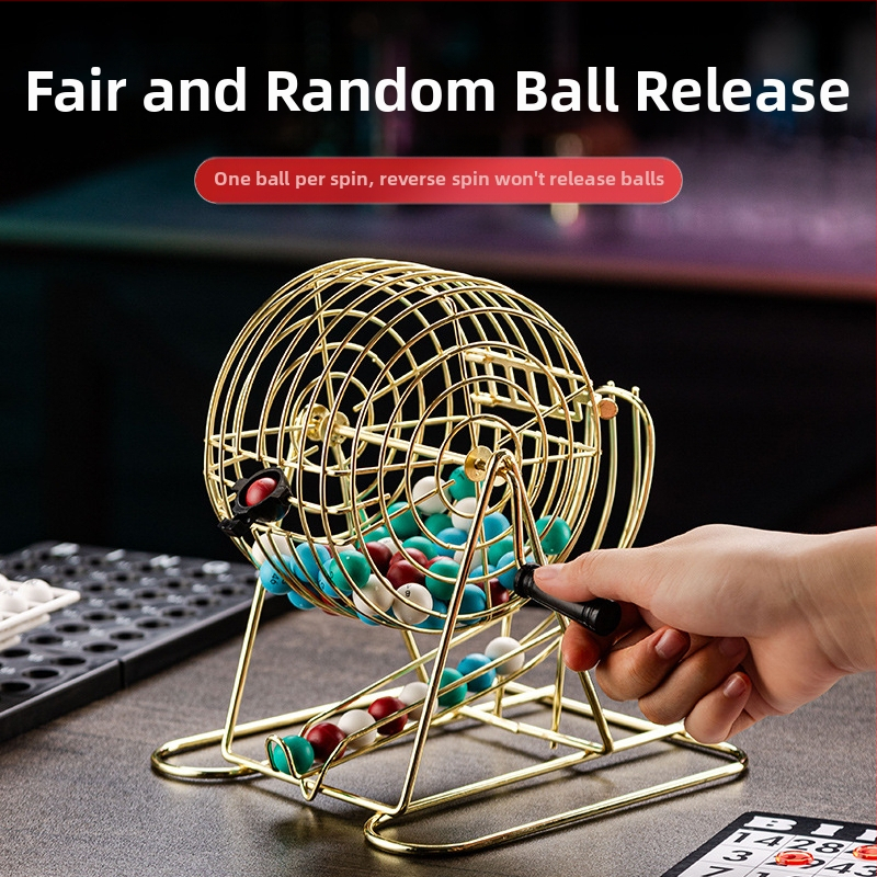 Bingo zariadenie na losovanie s otočnou ručkou – ručné vylosovanie, zlepšenie atmosféry na párty, interaktívna hračka, konštrukcia z železa a plastu