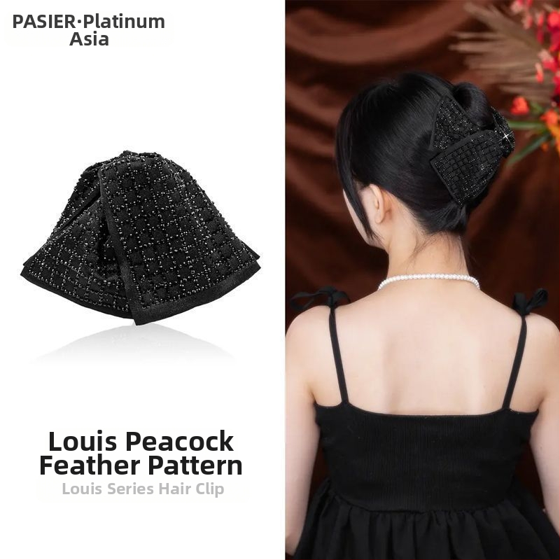 Matu spraudnis ar mākslīgiem kristāliem, tauriņa stils, oriģinālais dizains, Seiko apdare, gripper spraudnis