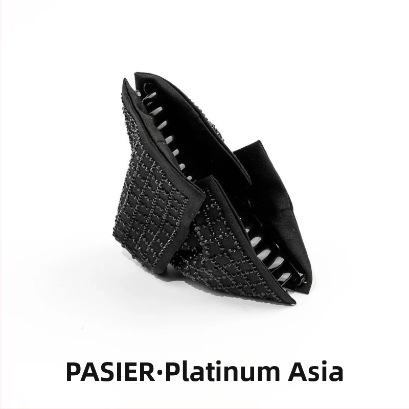 Matu spraudnis ar mākslīgiem kristāliem, tauriņa stils, oriģinālais dizains, Seiko apdare, gripper spraudnis