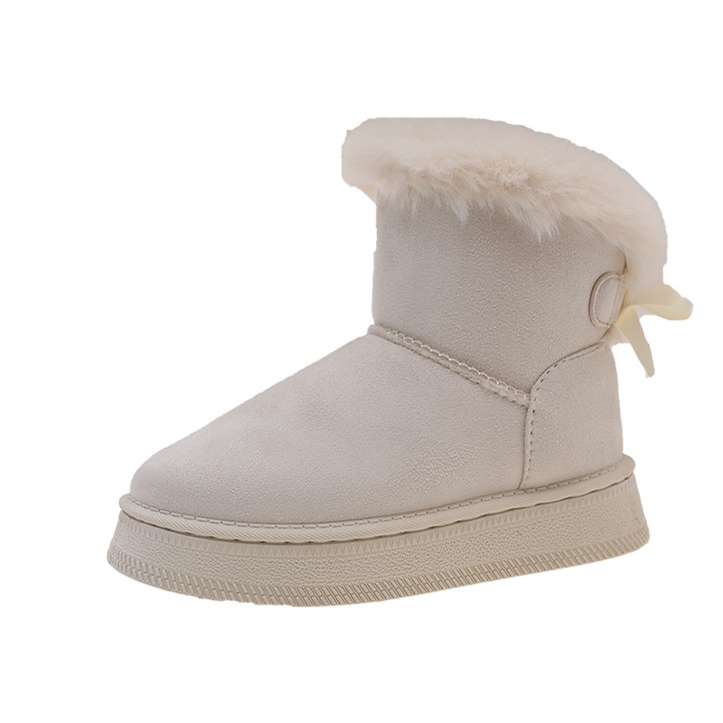 Sniega zābaki ar velūra augšpusi, iekšējā odere ar velūru, gumijas zole, vidēja potītes augstums, apaļa purngala