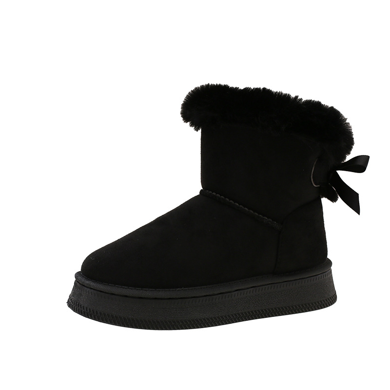 Sniega zābaki ar velūra augšpusi, iekšējā odere ar velūru, gumijas zole, vidēja potītes augstums, apaļa purngala