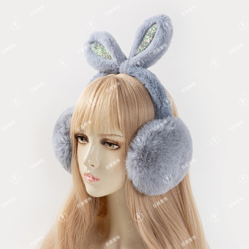 Nyuszifej fülvédő – Uniszex, téli meleg, Velúr, Alap/Casual stílus, Egyszínű minta