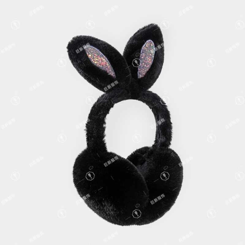 Nyuszifej fülvédő – Uniszex, téli meleg, Velúr, Alap/Casual stílus, Egyszínű minta