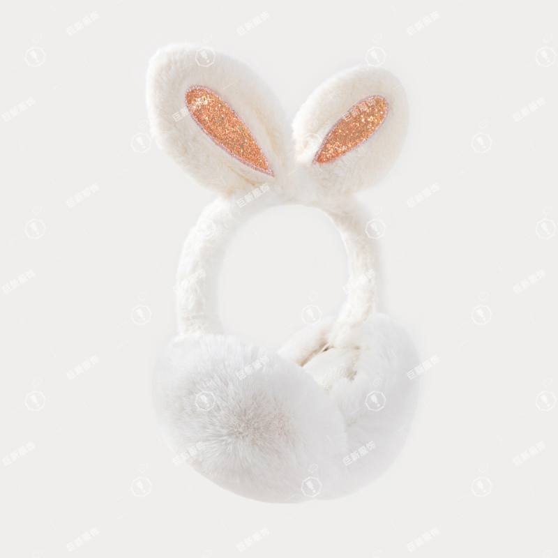 Nyuszifej fülvédő – Uniszex, téli meleg, Velúr, Alap/Casual stílus, Egyszínű minta