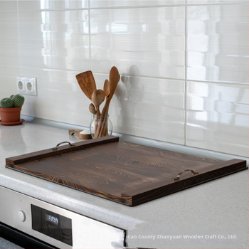 Koka gāzes plīts pārsega plāksne – daudzfunkcionāla griešanas dēle un pārnēsājams trauciņš