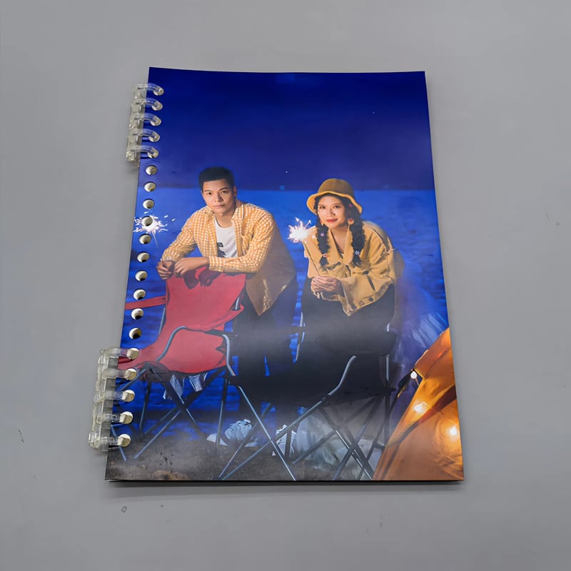 Piezīmju grāmata ar spirālveida vāku, PVC vāks, iekšējais papīrs no zāļu šķiedrām, biroja stila, preces numurs 7878